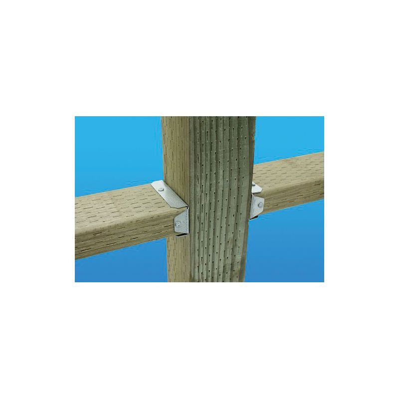Simpson Strong-Tie FBR FBR24Z Fence Bracket, 1-9/16 in W, 18 ga Thick Material, Steel, ZMAX®; Galvanized