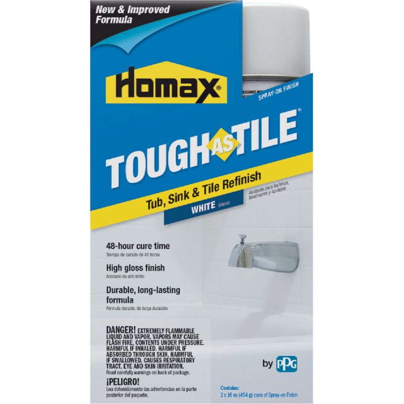 Homax Tough as Tile Epoxy Tub &amp; Tile Finish White, 16 Oz.