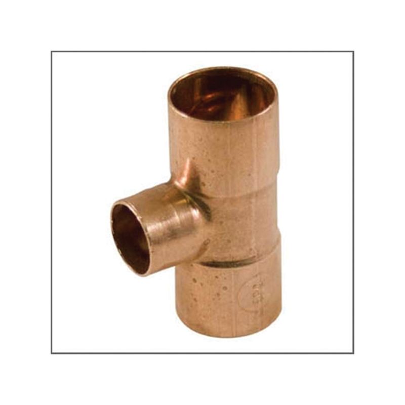 aqua-dynamic 9006-434 Pipe Tee, 3/4 x 3/4 x 1/2 in, Sweat x Compression, Copper