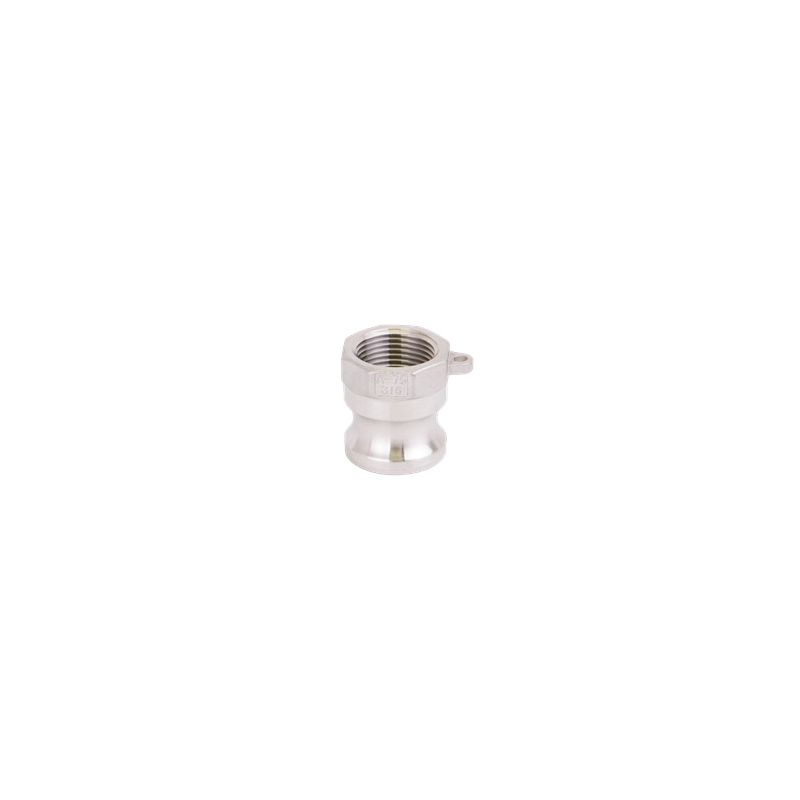 BANJO 075ASS Cam Lever Coupling, 3/4 in, Male Adapter x FNPT, Stainless Steel