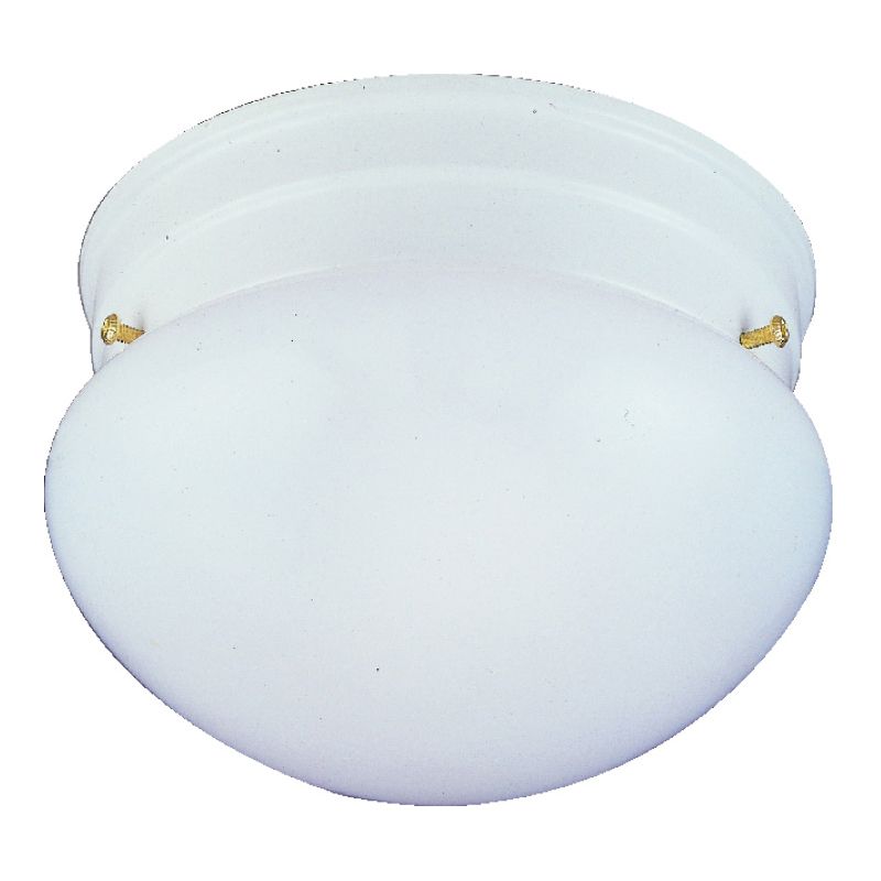 Boston Harbor Single Light Round Ceiling Fixture, 120 V, 60 W, 1-Lamp, A19 or CFL Lamp, White Fixture
