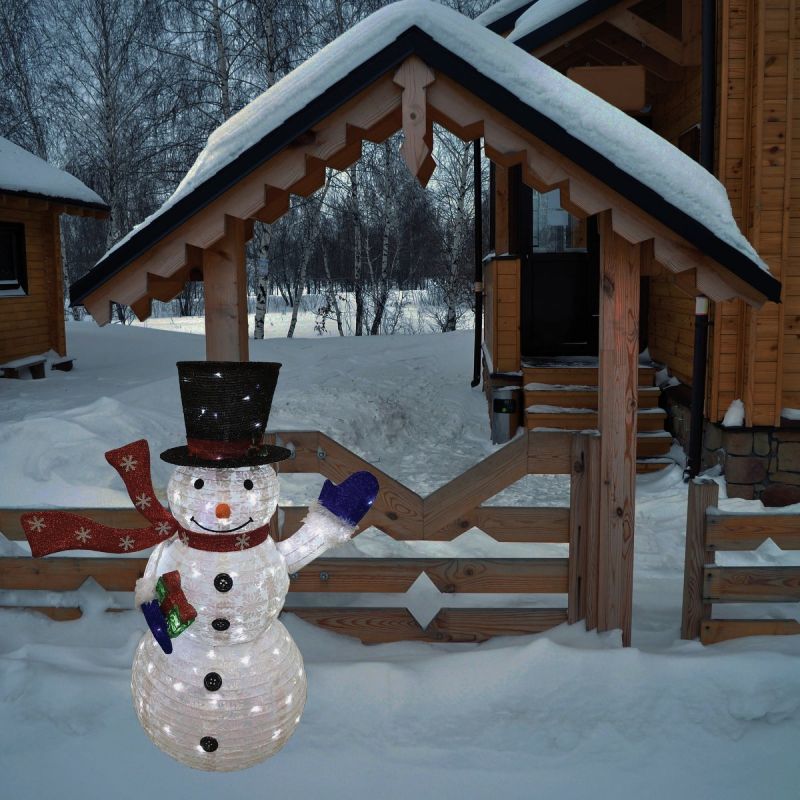 Alpine Snowman Flashing LED Lighted Decoration