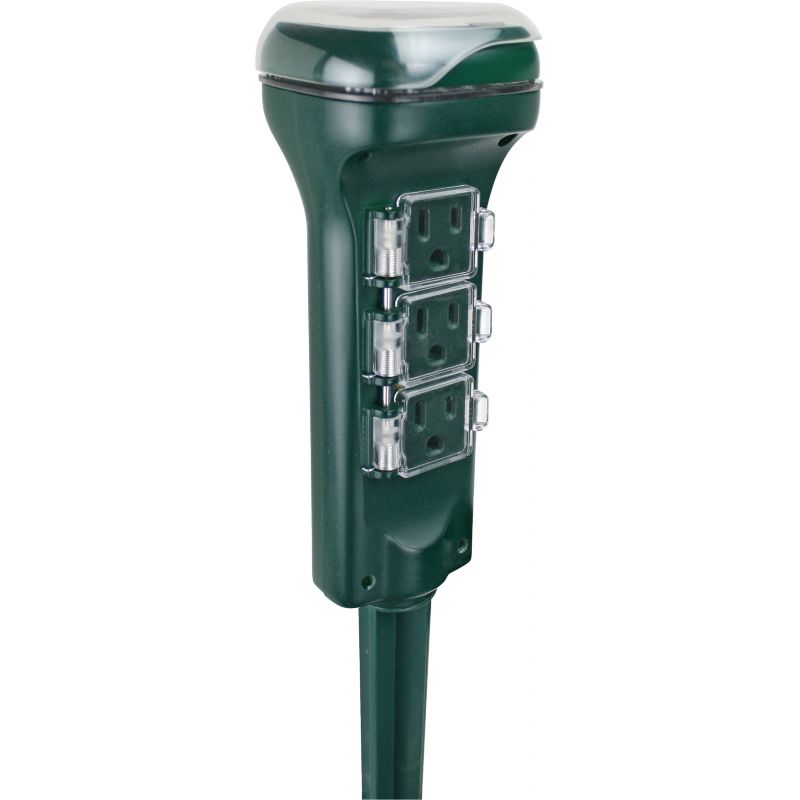 Prime Outdoor Timer Power Stake Green, 15A