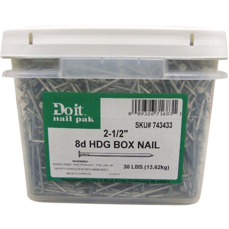 Grip-Rite Hot Galvanized Box Nail 8d