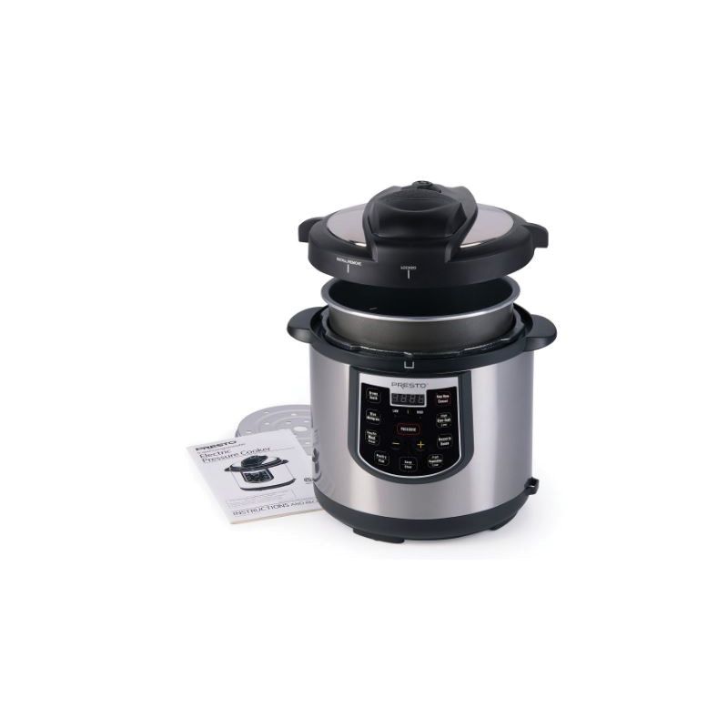  Presto 02141 6-Quart Electric Pressure Cooker, Black