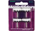 Magic Sliders Cushioned Nail-On Glide 1-1/8 In., White