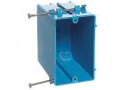 Carlon B122A-UPC Outlet Box, 1 -Gang, PVC, Blue, Nail Mounting Blue