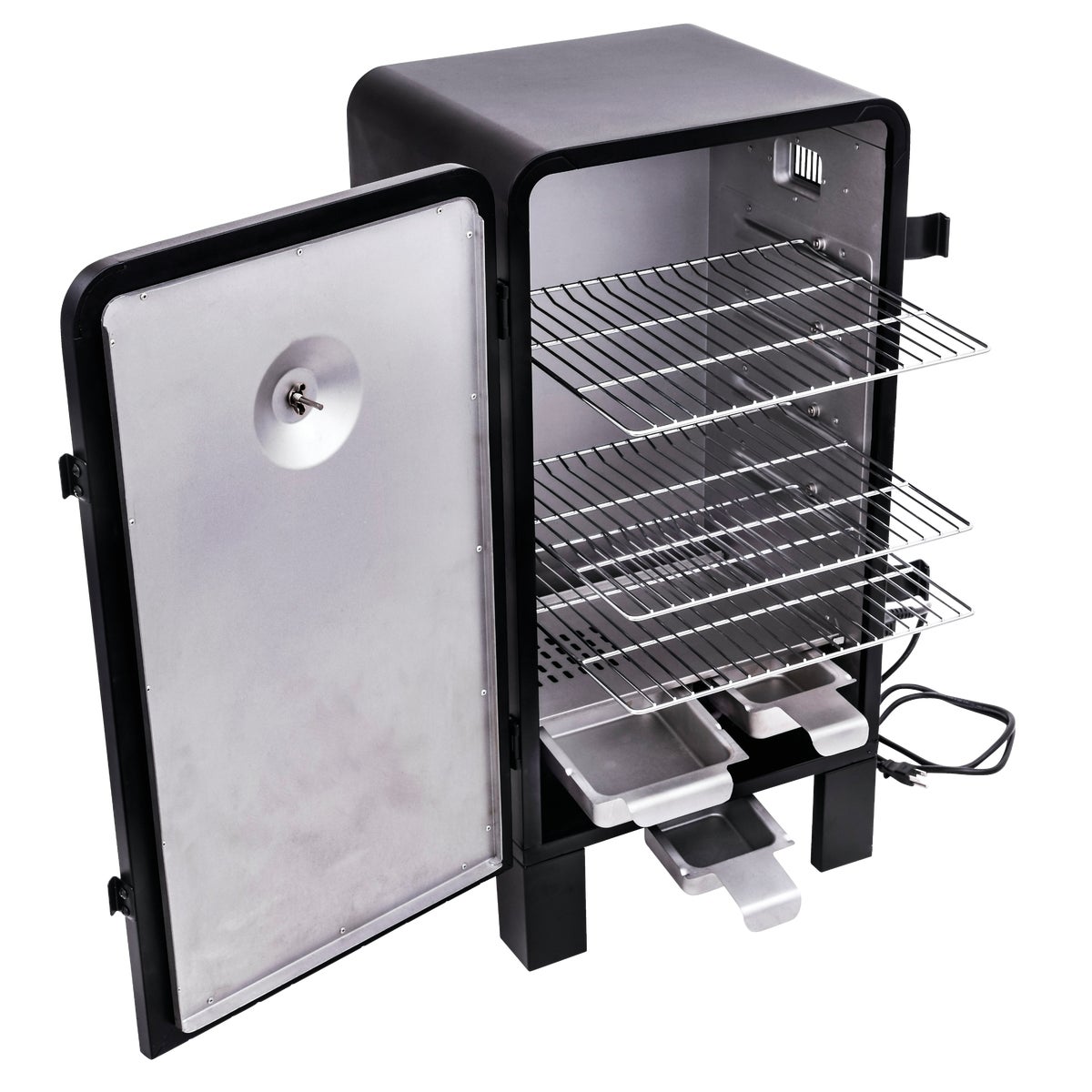 Vertical electric clearance smoker