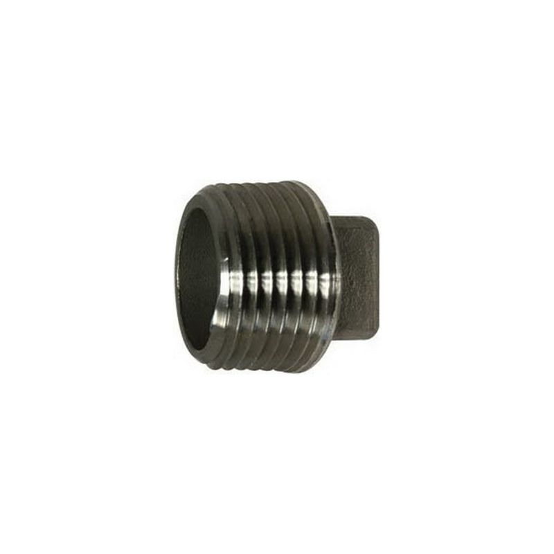 Anderson Metals 62655B Cored Pipe Plug, 1 in, Threaded, Square Head, 304 Stainless Steel (Pack of 5)