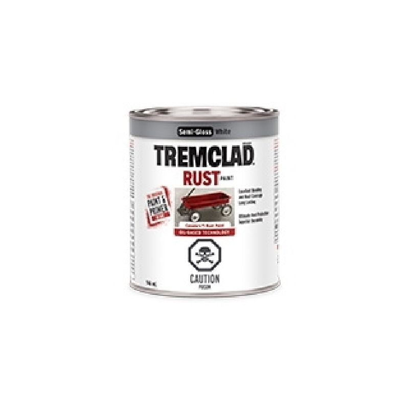 Tremclad 254933 Rust Preventative Paint, Oil, Semi-Gloss, White, 946 mL, Can White