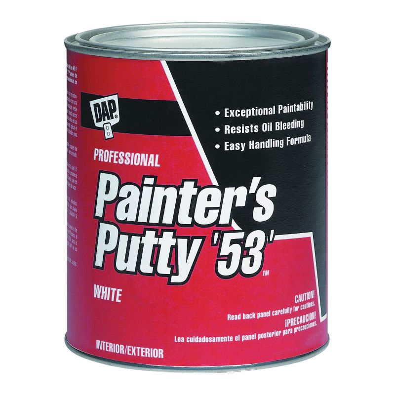 DAP 12240 Painter&#039;s Putty, Paste, Musty, White, 0.5 pt Tub White