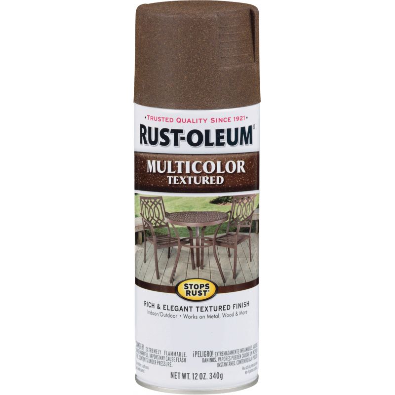 Rust-Oleum Stops Rust MultiColor Textured Spray Paint Autumn Brown, 12 Oz.