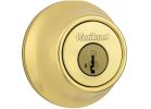 Kwikset 665 Series 665 3 SMT Deadbolt, 3 Grade, Keyed Key, Zinc, Polished Brass, 2-3/8, 2-3/4 in Backset