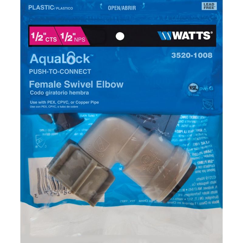 Watts Quick Connect FIP Plastic Elbow