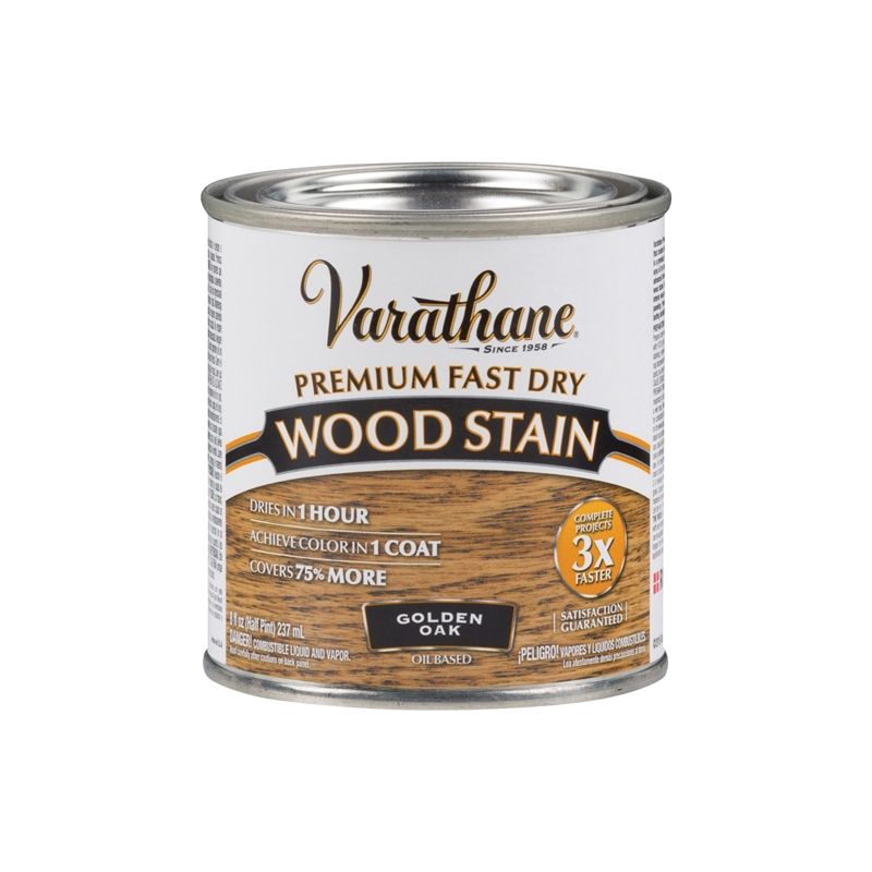 Varathane 262021 Wood Stain, Golden Oak, Liquid, 0.5 pt, Can Golden Oak