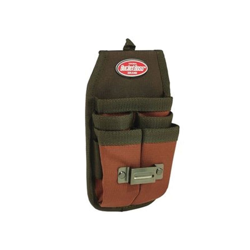 Bucket Boss 54184 Four-Barrel Sheath, 5-Pocket, Poly Ripstop Fabric, Brown/Green, 4-1/2 in W, 9 in H, 2 in D Brown/Green