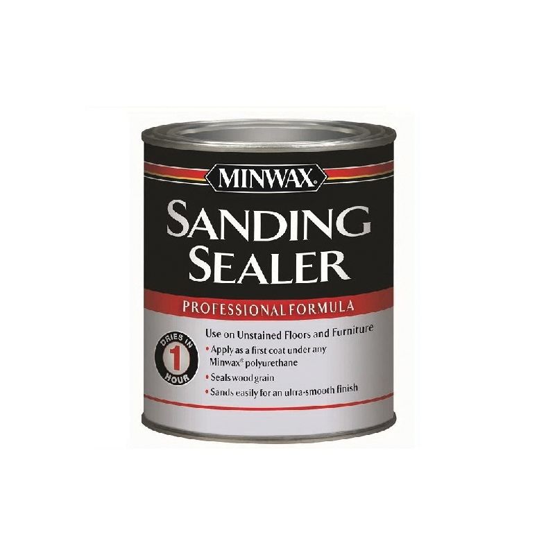 Minwax CM1570000 Sanding Sealer, Clear, Liquid, 3.78 L, Can Clear (Pack of 2)