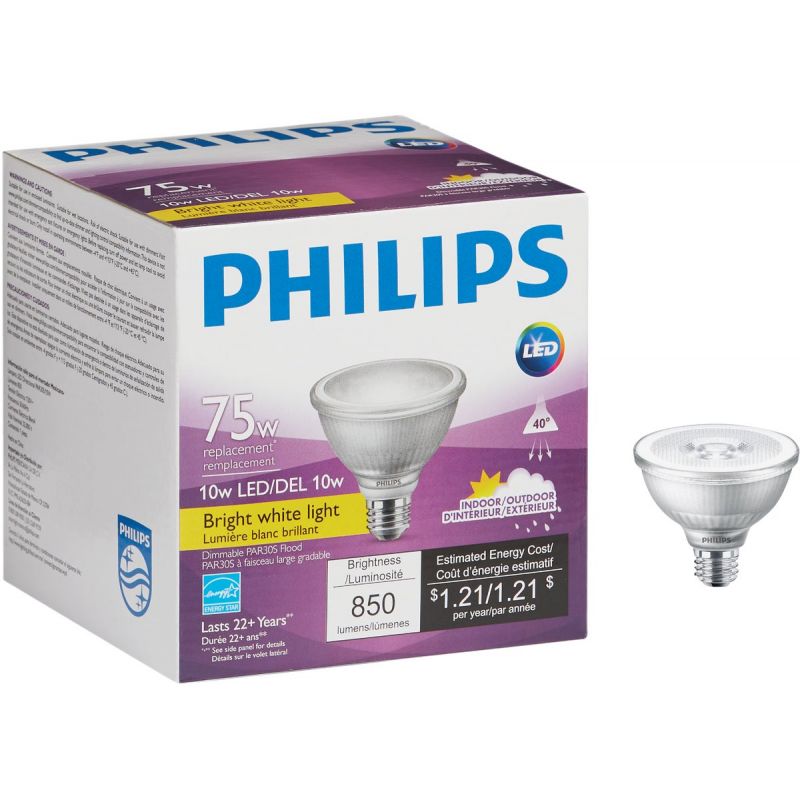 landelijk Wrak Vlieger Buy Philips PAR30 Short Neck Medium Dimmable LED Floodlight Light Bulb