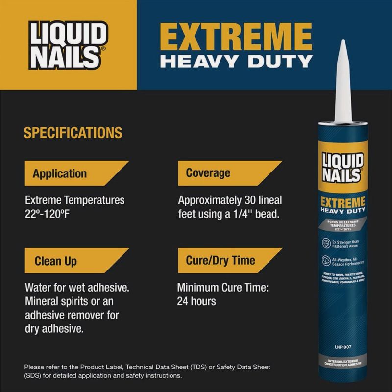 Liquid Nails Extreme Heavy Duty Construction Adhesive White, 28 Oz.