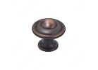 Richelieu DP757BORB Cabinet Knob, 1-3/32 in Projection, Metal, Brushed Oil-Rubbed Bronze 1-3/16 In Dia, Traditional