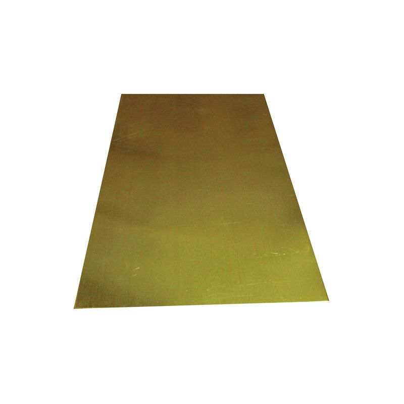 K &amp; S 251 Decorative Metal Sheet, 30 ga Thick Material, 4 in W, 10 in L, Brass Gold/Yellow (Pack of 6)
