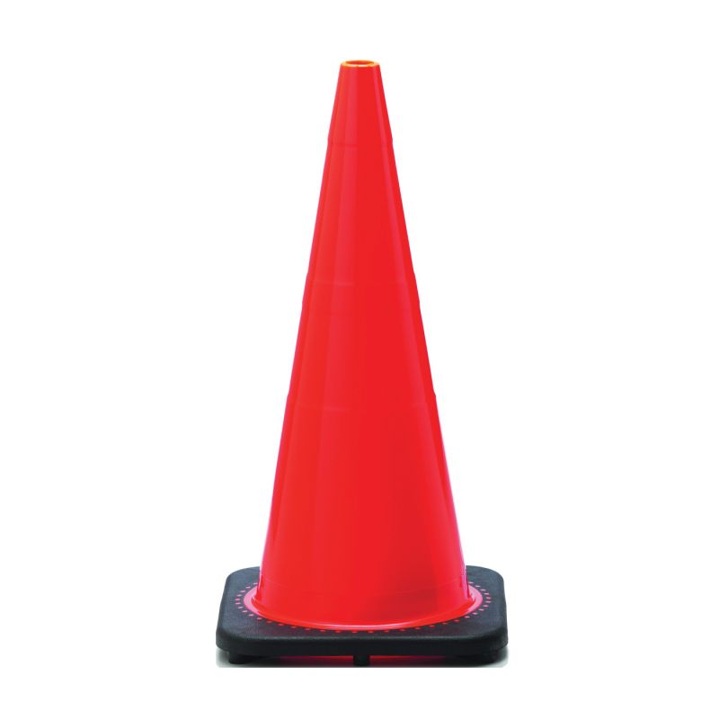 JBC Revolution RS RS70032C Traffic Safety Cone, 28 in H Cone, PVC Cone, Fluorescent Orange Cone