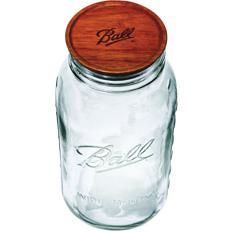 Ball Canning Jar with Wood Lid 64 Oz. (Pack of 3)