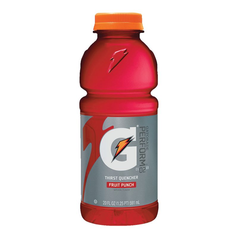 Gatorade 32866 Thirst Quencher Sports Drink, Liquid, Fruit Punch Flavor, 20 oz Bottle Red