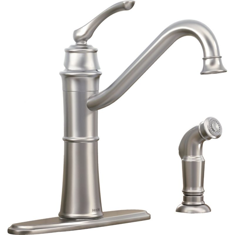 Moen Wetherly Single Handle Kitchen Faucet With Side Sprayer