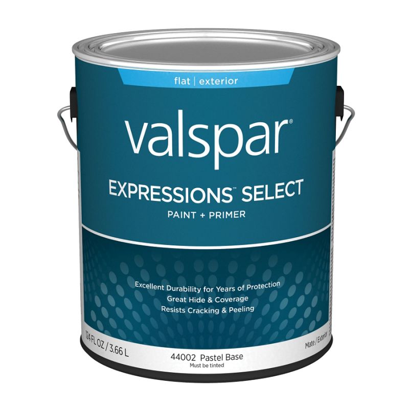 Valspar Expressions Select 4400 07 Latex Paint, Acrylic Base, Flat Sheen, Pastel Base, 1 gal Pastel Base