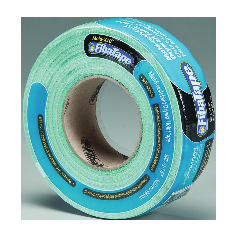 Adfors Mold-X10 FDW8664-U Drywall Tape Wrap, 300 ft L, 1-7/8 in W, 0.3 mm Thick, Green Green