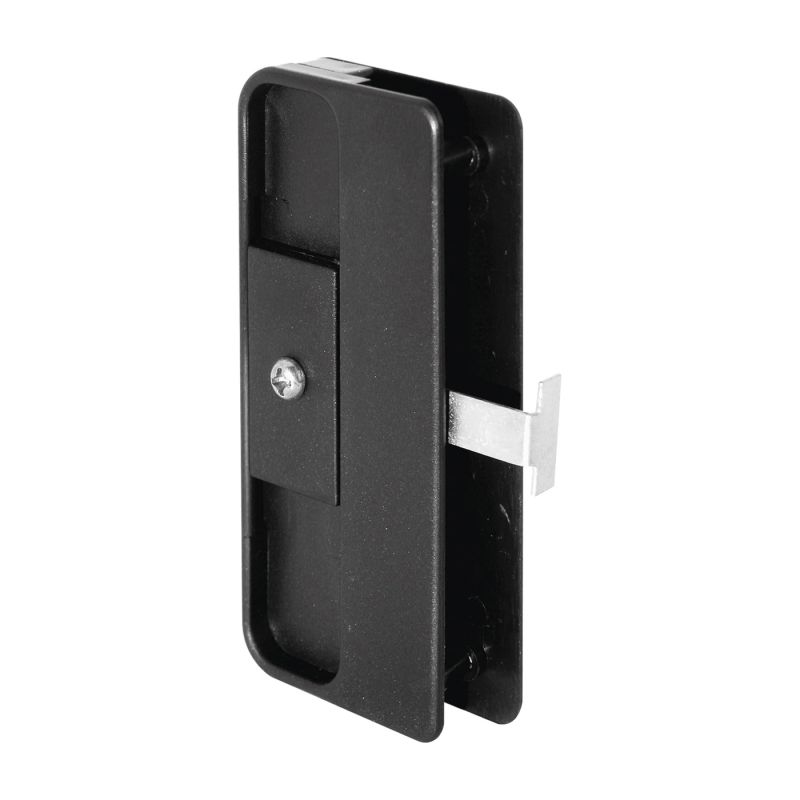 Prime-Line A 150 Door Latch and Pull, 2 in Pull W, Plastic/Steel Black