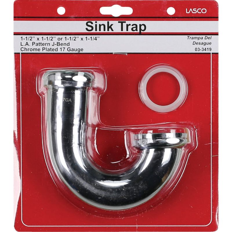 Lasco Brass J-Bend With Adapter 1-1/2&quot; Or 1-1/4&quot; X 1-1/2&quot;