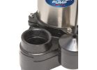 Superior Pump Stainless/Cast Submersible Sump Pump, Side Discharge