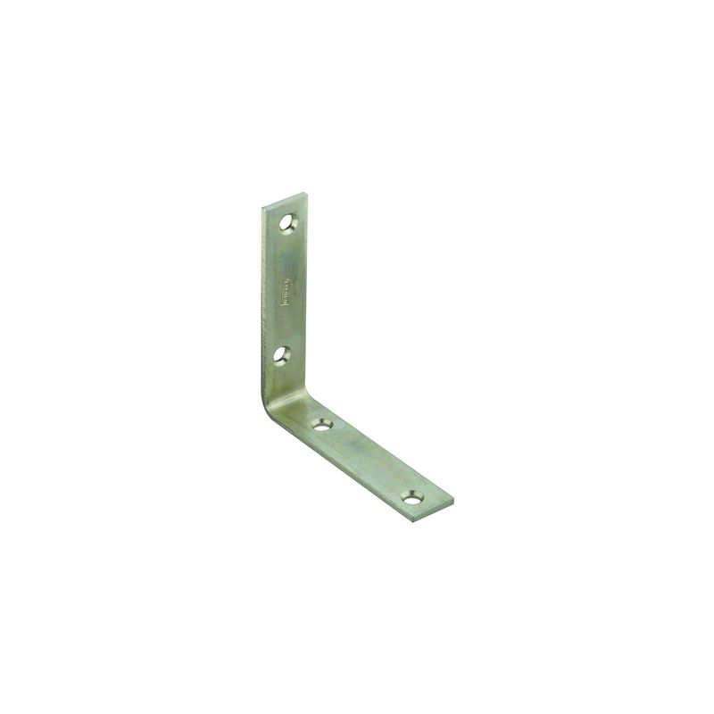 National Hardware 115BC Series N220-145 Corner Brace, 4 in L, 7/8 in W, Steel, Zinc, 0.12 Thick Material