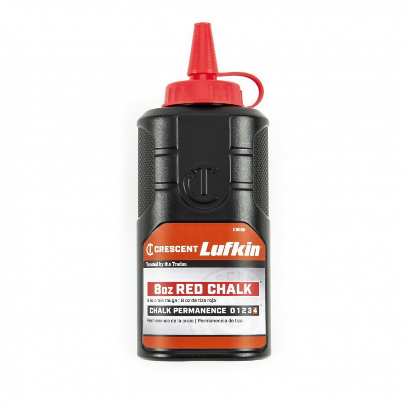Crescent Lufkin CB08R Chalk Refill, Red, 8 oz Bottle Red