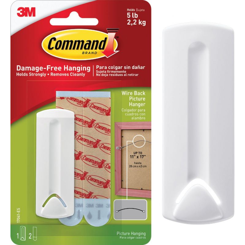 3M Command Wire Back Adhesive Picture Hanger White
