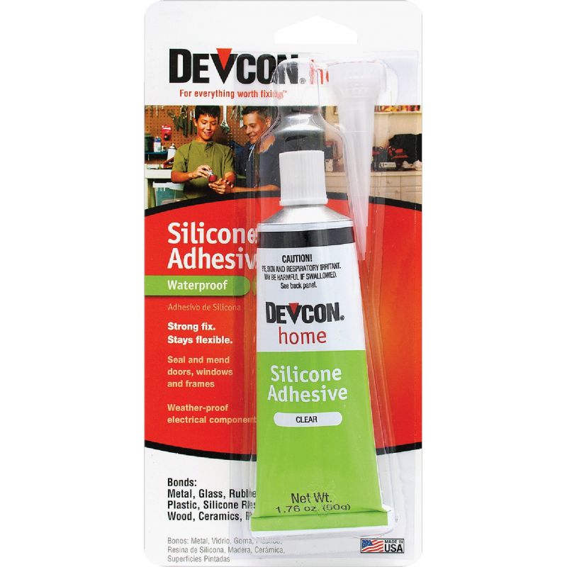 Devcon Silicone Adhesive Clear, 1.76 Oz.