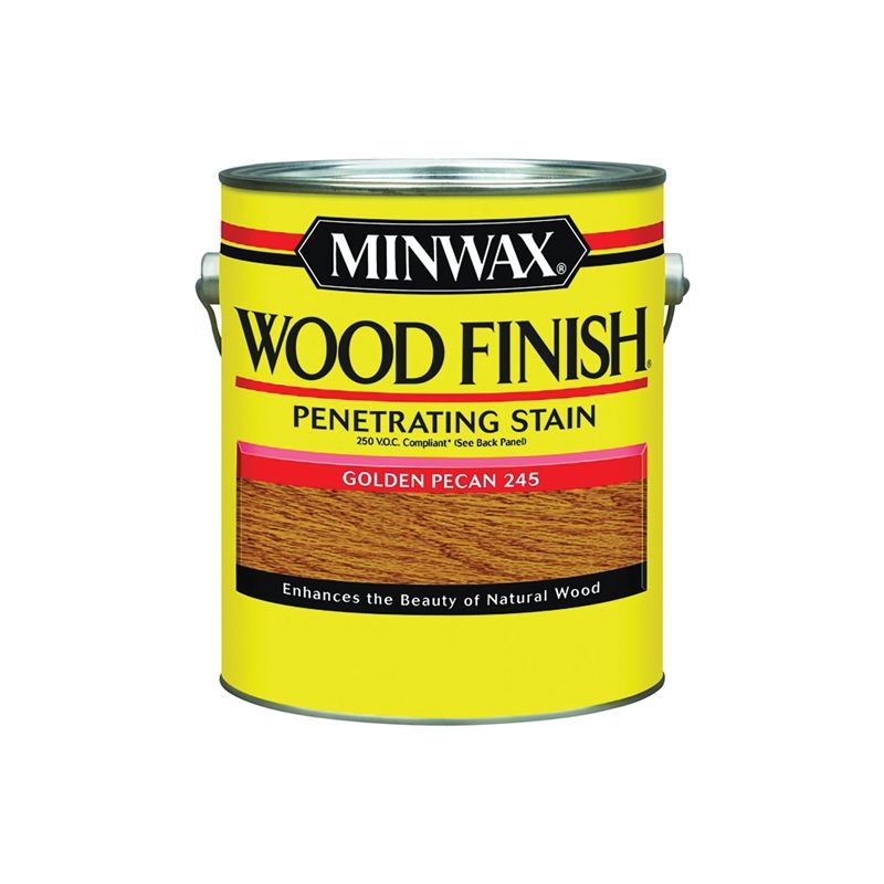 Minwax Wood Finish 710840000 Wood Stain, Golden Pecan, Liquid, 1 gal, Can Golden Pecan