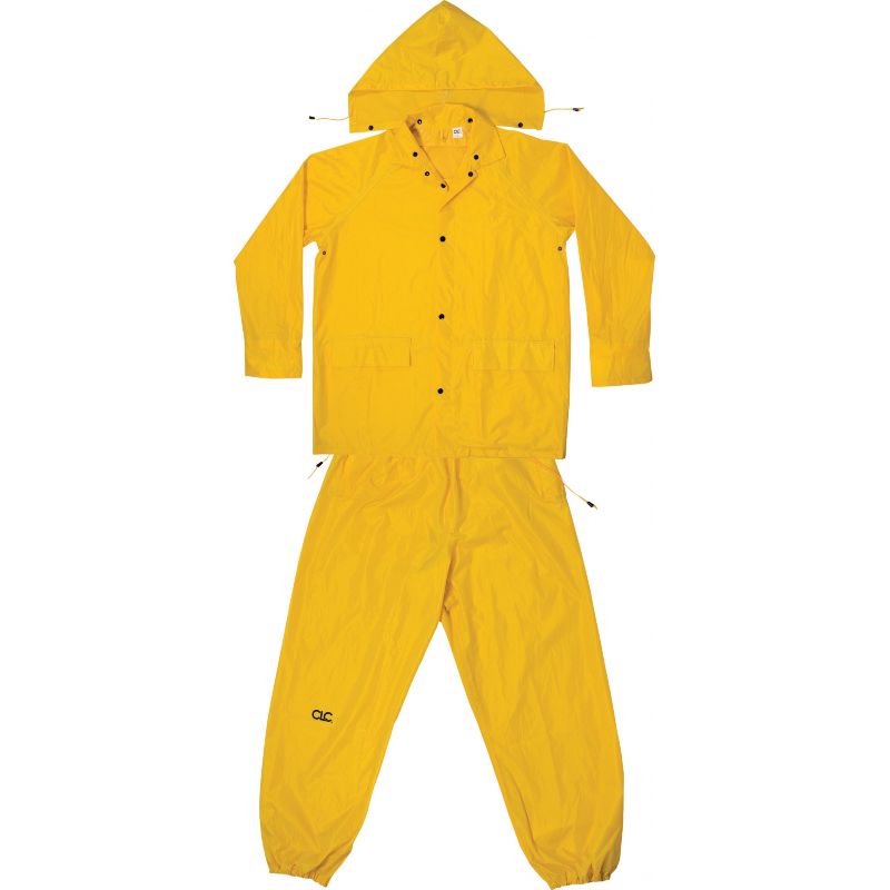 CLC 3-Piece Polyester Rain Suit 2XL, Yellow