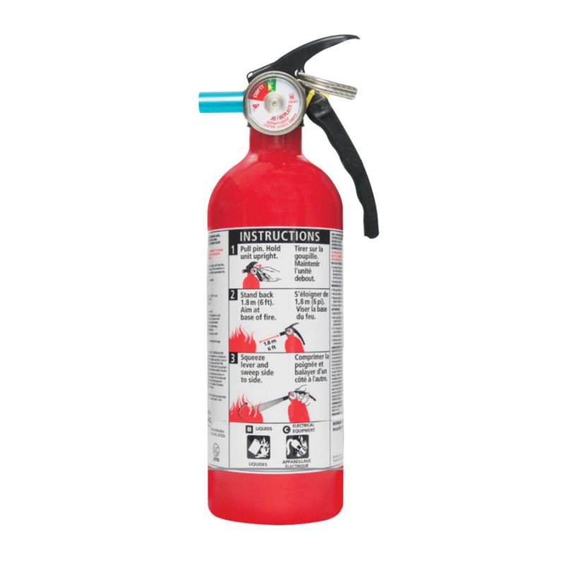 Kidde Home 466294MTL Fire Extinguisher, 2 lb Capacity, Sodium Bicarbonate, 5-B:C, B, C Class 2 Lb, Red (Pack of 6)
