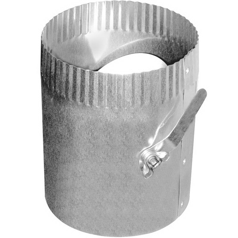 Imperial GV2281 Volume Damper with Sleeve, 4 in Dia, Galvanized (Pack of 16)