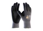 Boss MaxiFlex Ultimate 34-874T/L Seamless Knit Coated Gloves, Unisex, L, 8.7 in L, Knit Wrist Cuff, Nitrile Coating L, Black/Gray