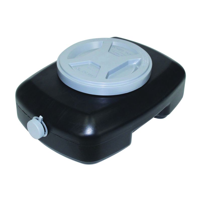 FloTool Super-Duty 11837 Oil Drain Pan, 10 qt Capacity, Polyethylene, Black 10 Qt, Black