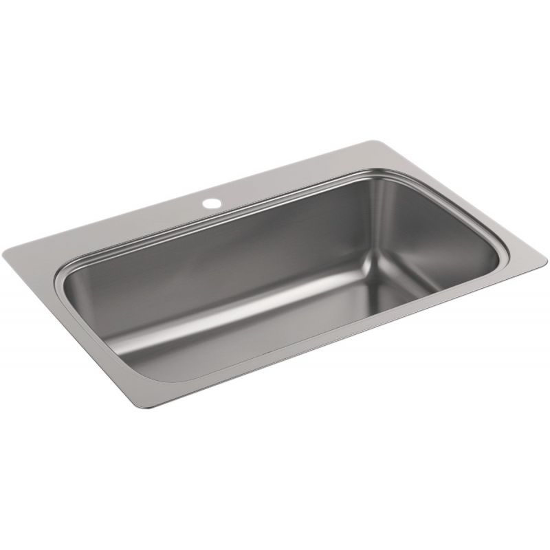 Kohler Verse Single Bowl Kitchen Sink 33 In. X 22 In. X 9-5/16 In. , Stainless Steel