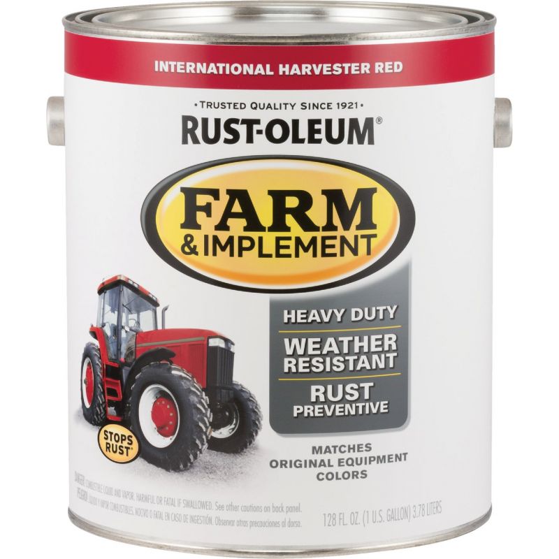 Rust-Oleum Farm &amp; Implement Enamel 1 Gal., International Harvester Red