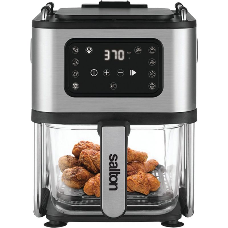 Salton Air Fryer and Indoor Grill 4.6 L, Silver