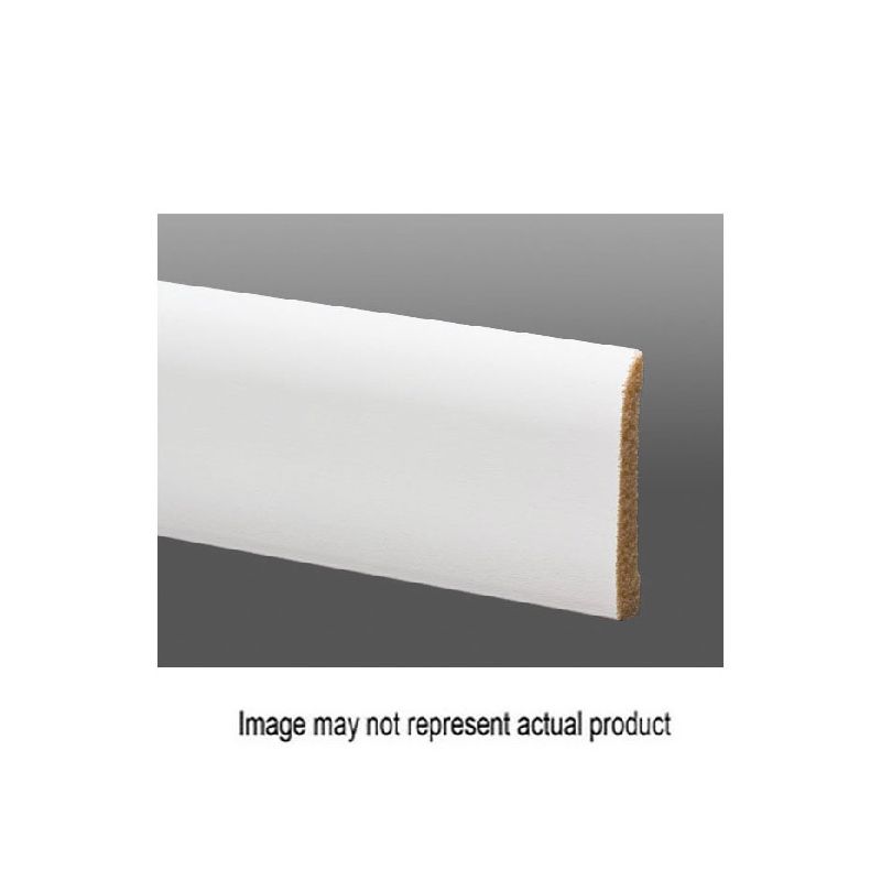 Inteplast Group 713 67130800032 Ranch Base Moulding, 8 ft L, 3-3/16 in W, 7/16 in Thick, Polystyrene, Crystal White Crystal White (Pack of 12)