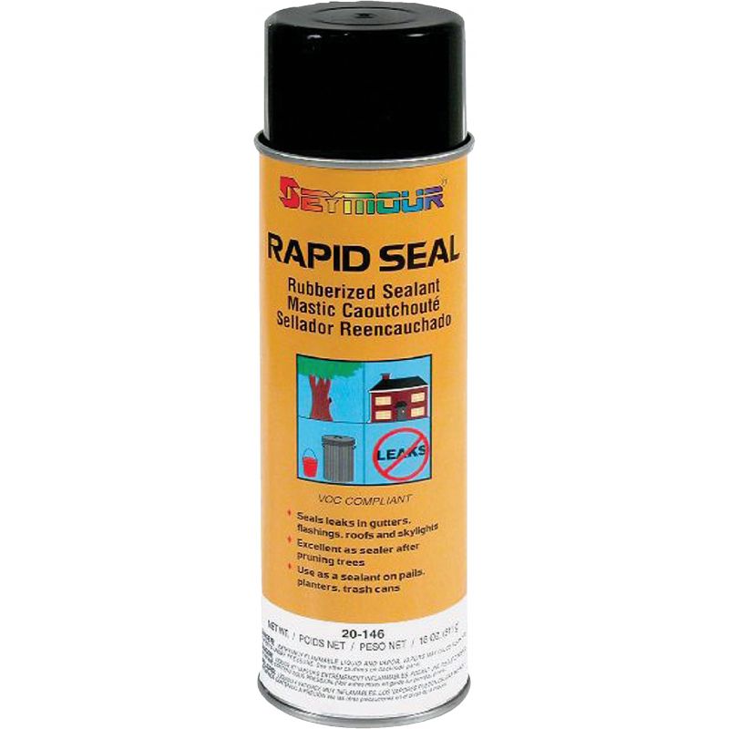 Seymour Rapid Seal Rubberized Sealant Black, 18 Oz.
