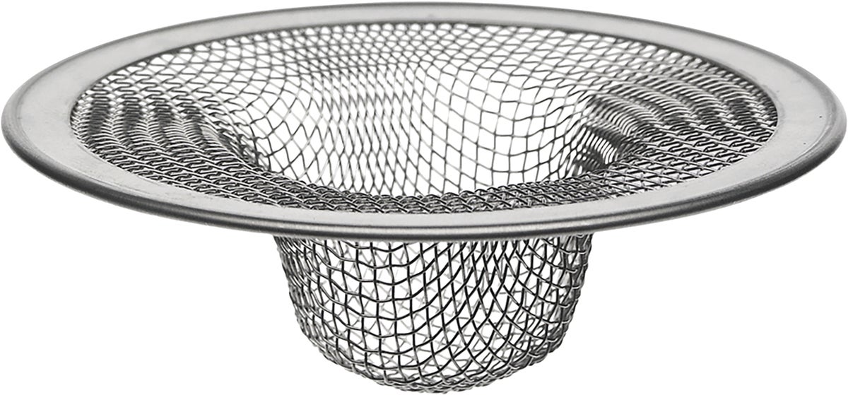 Mesh Bathtub Strainer with Chrome Ring for Bathtub Drain, Stainless Steel